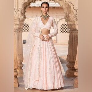 Elegant Pink Embellished Lehenga